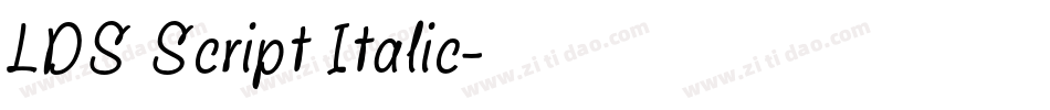 LDS Script Italic字体转换
